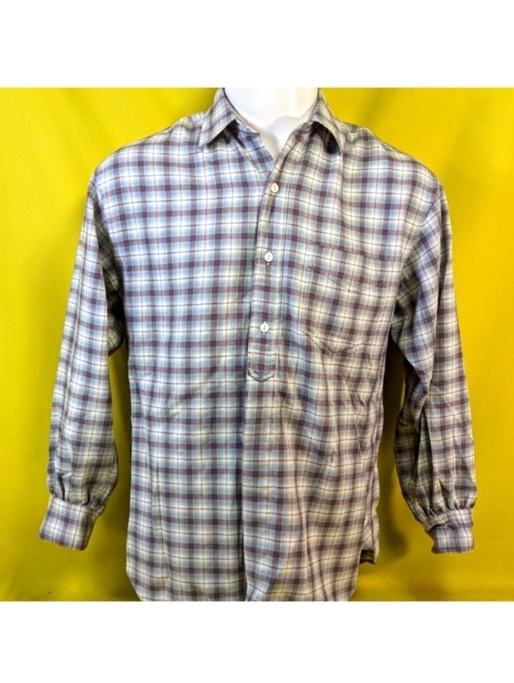 Rare Ralph Lauren Country Vintage Plaid Cotton Popover Men M